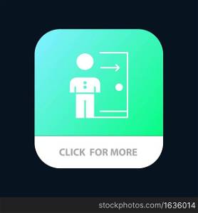 Dismissal, Employee, Exit, Job, Layoff, Person, Personal Mobile App Button. Android and IOS Glyph Version