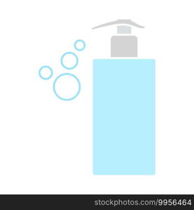 Dispenser Of Liquid Soap Icon. Flat Color Design. Vector Illustration.
