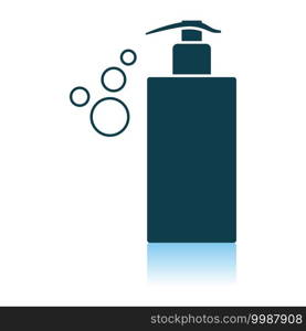 Dispenser Of Liquid Soap Icon. Shadow Reflection Design. Vector Illustration.