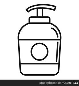 Dispenser soap icon. Outline dispenser soap vector icon for web design isolated on white background. Dispenser soap icon, outline style