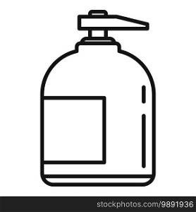 Dispenser soap icon. Outline dispenser soap vector icon for web design isolated on white background. Dispenser soap icon, outline style