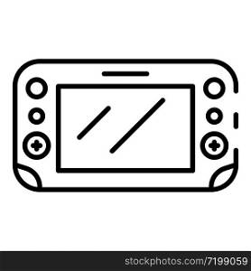 Display gamepad icon. Outline display gamepad vector icon for web design isolated on white background. Display gamepad icon, outline style