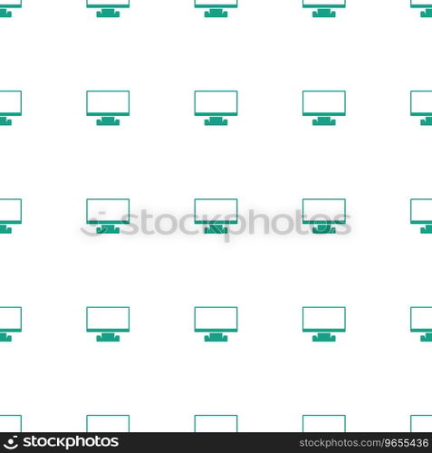 Display pointer icon pattern seamless white Vector Image