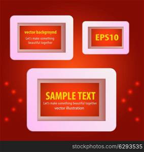 Display text box design with rounded corners Eps 10 vector illustration