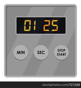Display timer icon. Flat illustration of display timer vector icon for web. Display timer icon, flat style