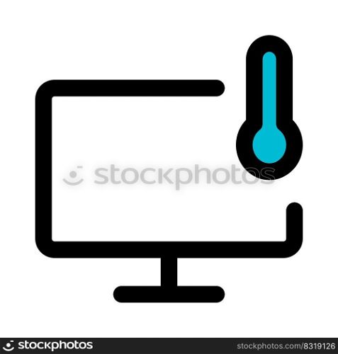 Displaying the present temperature on computer screen.