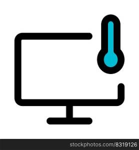 Displaying the present temperature on computer screen.