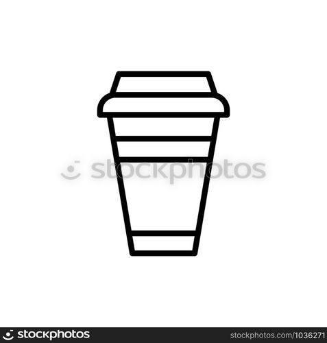 Disposable coffee cup icon