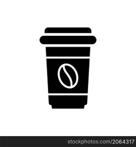 disposable coffee cup icon logo vector illustration