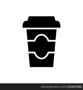 disposable cup icon vector solid style
