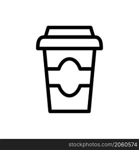 disposable cup line icon