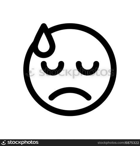 dissapointed emoji. disappointed emoji, icon on isolated background