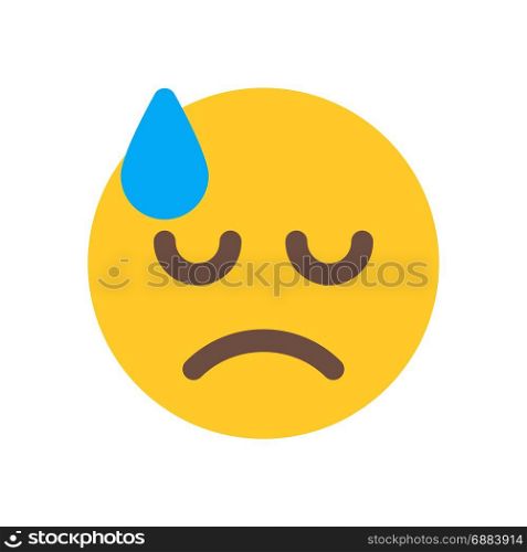dissapointed emoji, icon on isolated background,