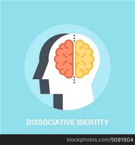 dissociative identity icon concept. Abstract vector illustration of dissociative identity icon concept