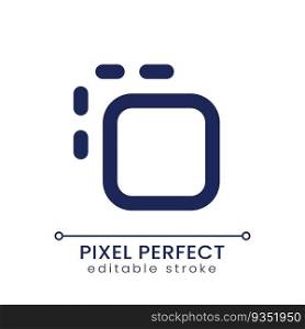 Dissolve pixel perfect linear ui icon. Editing transition. Video effect. Post-production process. GUI, UX design. Outline isolated user interface element for app and web. Editable stroke. Dissolve pixel perfect linear ui icon