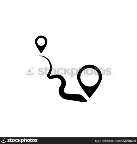 distance icon vector design templates white on background