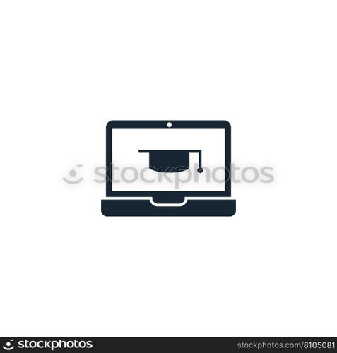 Distance learning creative icon from e-learning Vector Image