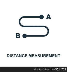 Distance Measurement icon. Monochrome style design from measurement collection. UX and UI. Pixel perfect distance measurement icon. For web design, apps, software, printing usage.. Distance Measurement icon. Monochrome style design from measurement icon collection. UI and UX. Pixel perfect distance measurement icon. For web design, apps, software, print usage.