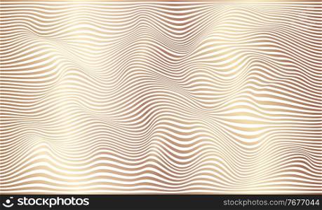 Distorted wave monochrome texture. Abstract dynamical rippled surface. 3D stripe deformation background. Optical illusion wave. Horizontal lines stripes pattern with wavy distortion effect. Vector illustration.. Distorted wave monochrome texture. Abstract dynamical rippled surface. Vector stripe deformation background.