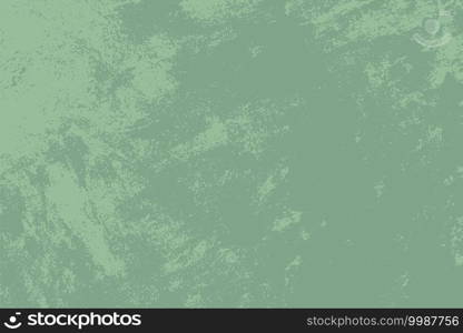 Distress green background. Grunge dirty texture. Damaged painted color painted wall. Creative peeled design template. EPS10 vector.. Green Grunge Background