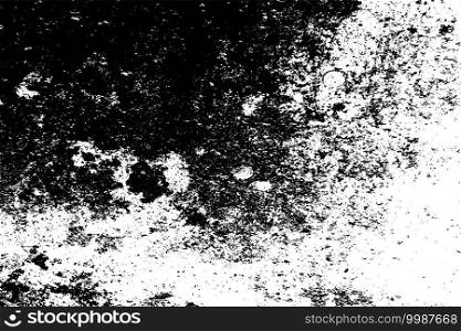 Distress urban used texture. Grunge rough dirty background. Brushed black paint cover. Overlay aged grainy messy template. Renovate wall scratched backdrop. Empty aging design element. EPS10 vector.. Distress Overlay Texture