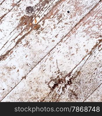 Distress wooden planks with peeled white paint. EPS10 vector.