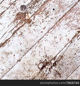 Distress wooden planks with peeled white paint. EPS10 vector.