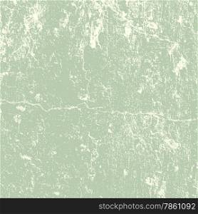 Distressed Cracked Plaster Texture in green grey color. EPS10 vector.