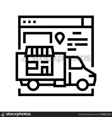 distribution and delivery service line icon vector. distribution and delivery service sign. isolated contour symbol black illustration. distribution and delivery service line icon vector illustration