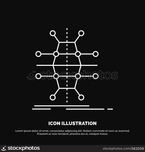 Distribution, grid, infrastructure, network, smart Icon. Line vector symbol for UI and UX, website or mobile application. Vector EPS10 Abstract Template background