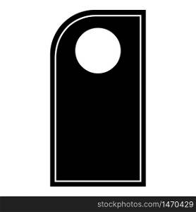 Disturb door tag icon. Simple illustration of disturb door tag vector icon for web design isolated on white background. Disturb door tag icon, simple style