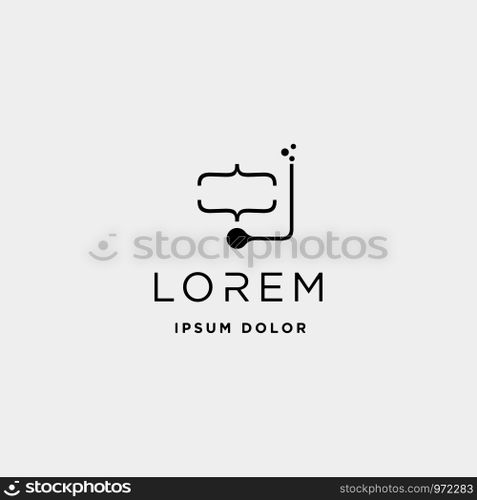 dive code logo design deep coding technology simple line vector. dive code logo design deep coding technology
