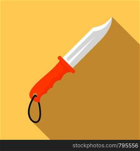 Dive knife icon. Flat illustration of dive knife vector icon for web design. Dive knife icon, flat style