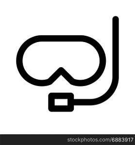 dive mask, icon on isolated background,