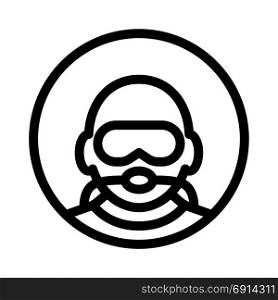 diver, icon on isolated background