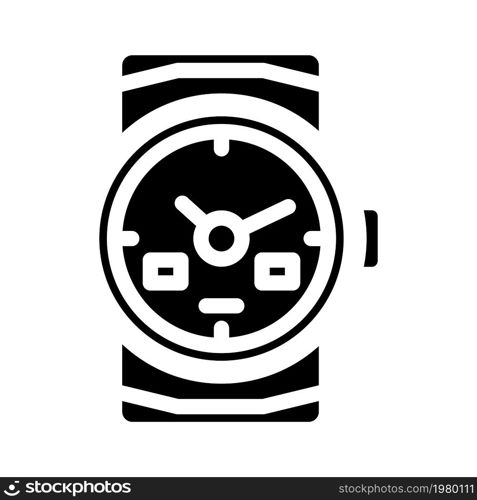 diver watches glyph icon vector. diver watches sign. isolated contour symbol black illustration. diver watches glyph icon vector illustration