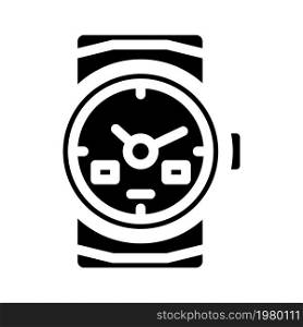 diver watches glyph icon vector. diver watches sign. isolated contour symbol black illustration. diver watches glyph icon vector illustration