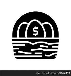 diversification money glyph icon vector. diversification money sign. isolated contour symbol black illustration. diversification money glyph icon vector illustration