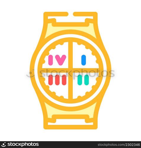 dividing hour into stages color icon vector. dividing hour into stages sign. isolated symbol illustration. dividing hour into stages color icon vector illustration