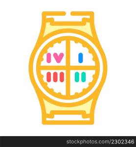 dividing hour into stages color icon vector. dividing hour into stages sign. isolated symbol illustration. dividing hour into stages color icon vector illustration