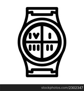 dividing hour into stages line icon vector. dividing hour into stages sign. isolated contour symbol black illustration. dividing hour into stages line icon vector illustration