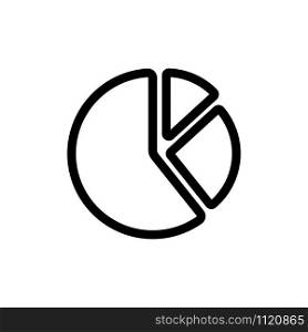dividing the chart icon vector. A thin line sign. Isolated contour symbol illustration. dividing the chart icon vector. Isolated contour symbol illustration