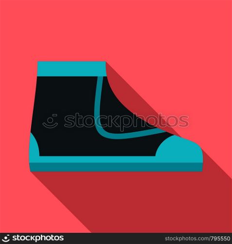 Diving boot icon. Flat illustration of diving boot vector icon for web design. Diving boot icon, flat style
