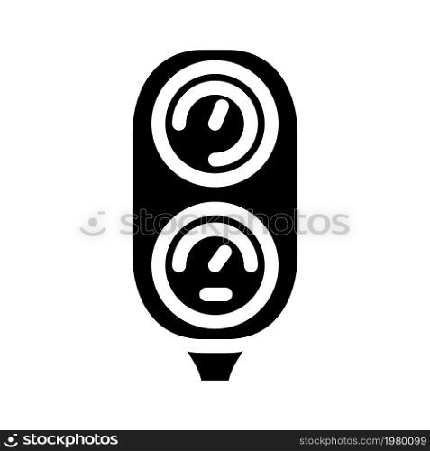 diving console glyph icon vector. diving console sign. isolated contour symbol black illustration. diving console glyph icon vector illustration