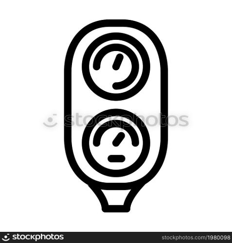 diving console line icon vector. diving console sign. isolated contour symbol black illustration. diving console line icon vector illustration