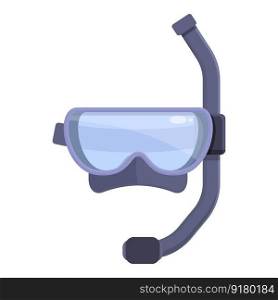 Diving equipment icon cartoon vector. Snorkel mask. Dive summer. Diving equipment icon cartoon vector. Snorkel mask