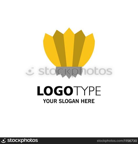 Diving, Fins, Flippers, Ocean, Outdoor Business Logo Template. Flat Color