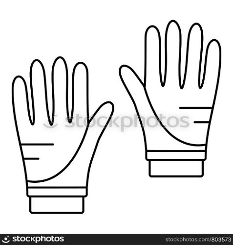 Diving gloves icon. Outline diving gloves vector icon for web design isolated on white background. Diving gloves icon, outline style