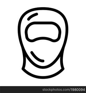 diving helmet line icon vector. diving helmet sign. isolated contour symbol black illustration. diving helmet line icon vector illustration