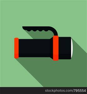 Diving light icon. Flat illustration of diving light vector icon for web design. Diving light icon, flat style